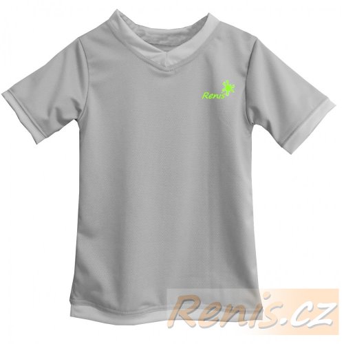 Pánské funkční tričko - BARVA TRIČKA: Světle šedá, BARVA LEMŮ: Limeta
