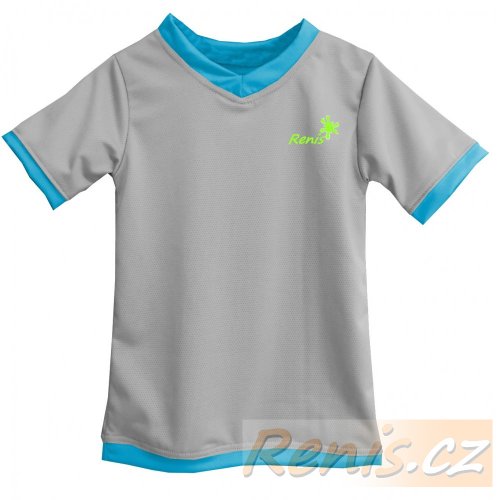Dětské funkční tričko - BARVA TRIČKA: Světle šedá, BARVA LEMŮ: Světle šedá