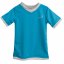 Dětské funkční tričko - BARVA TRIČKA: Temně modrá, BARVA LEMŮ: Tyrkys
