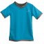 Dětské funkční tričko - BARVA TRIČKA: Temně modrá, BARVA LEMŮ: Tyrkys