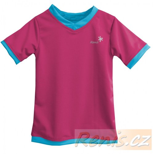 Dětské funkční tričko - BARVA TRIČKA: Světle šedá, BARVA LEMŮ: Růžová
