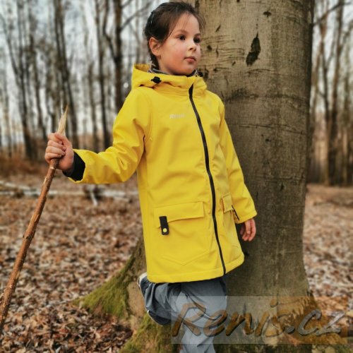 Dětský softshellový kabát - BARVA KABÁTU: Limeta