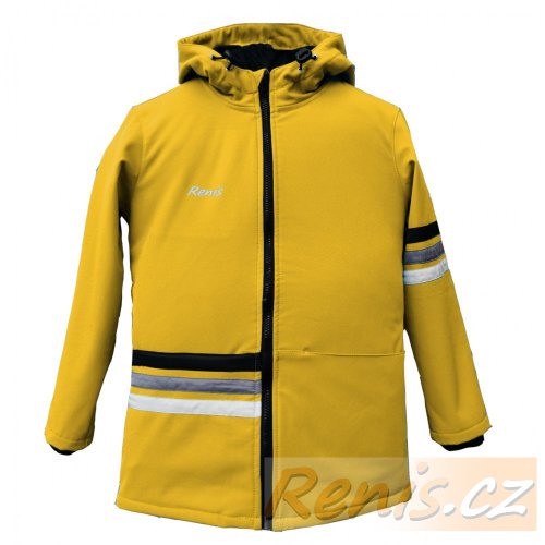 Dětská softshellová bunda zimní - BARVA BUNDY: Žlutá