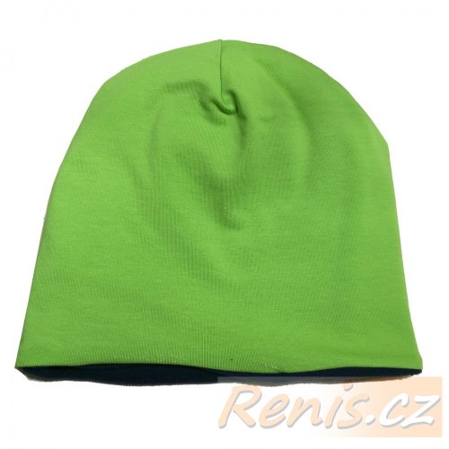 Zimní elastická čepice zelená - VELIKOST ČEPICE: Obvod 55-60cm: 9 let až dospělá hlava