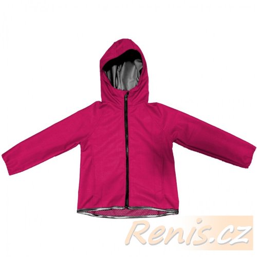 Dětská softshellová bunda jarní - BARVA BUNDY: Růžová, BARVA ZIPU: Černá