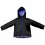 Dětská softshellová bunda jarní - BARVA BUNDY: Černá, BARVA ZIPU: Modrá