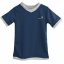 Dětské funkční tričko - BARVA TRIČKA: Růžová, BARVA LEMŮ: Temně modrá