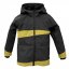 Dětské softshellová bunda jarní - BARVA BUNDY: Černá, BARVA PRVKŮ: Žlutá