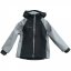 Dětská softshellová bunda zimní - BARVA BUNDY: Černá, BARVA BUNDY (rukávy / boky): Světle šedá