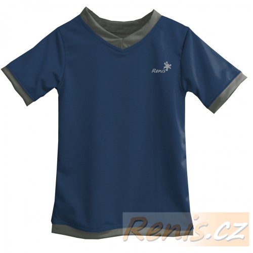 Dámské funkční tričko - BARVA TRIČKA: Temně modrá, BARVA LEMŮ: Temně modrá