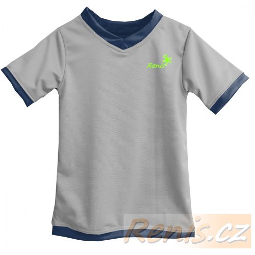 Dětské funkční tričko - BARVA TRIČKA: Tyrkys, BARVA LEMŮ: Tmavě šedá