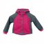Dětské softshellová bunda jarní - BARVA BUNDY: Růžová, BARVA BUNDY (rukávy / boky): Tmavě Šedá