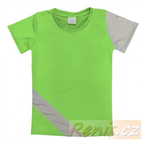 Dětské funkční tričko pruh - BARVA TRIČKA: Limeta