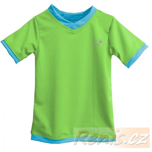 Dětské funkční tričko - BARVA TRIČKA: Tyrkys, BARVA LEMŮ: Tmavě šedá